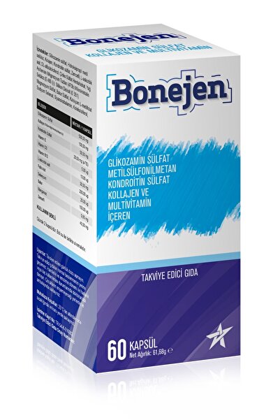 Aster Pharma BONEJEN MULTİVİTAMİN Glukozamin Sülfat, Kontroitin Sülfat, Kolla...