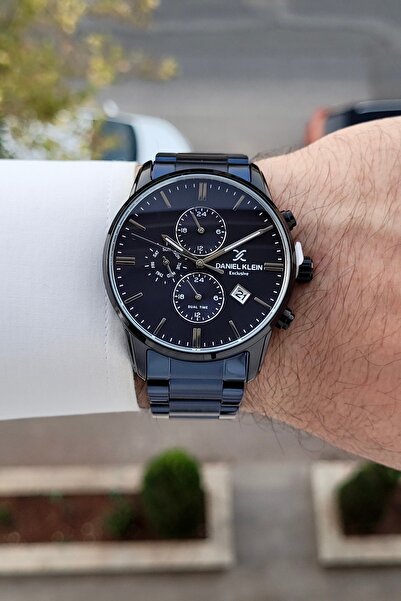 Daniel Klein Kasası Siyah Kordonu Lacivert Renk 2 Yıl Garantili 42 Mm Gösterg...