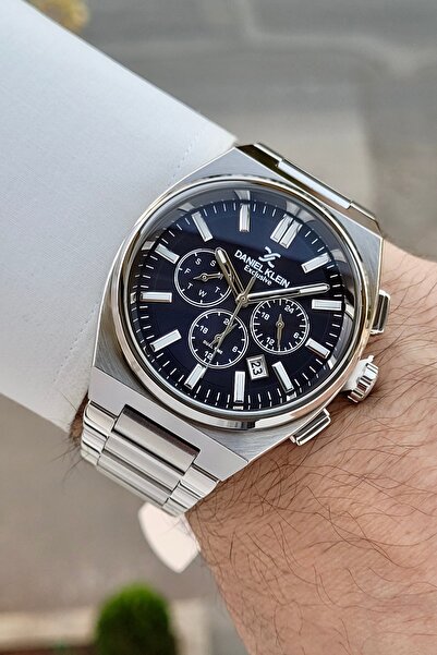 Daniel Klein Kadranı Lacivert Kordonu Silver Renk 24 Ay Garantili 43 Mm Göste...