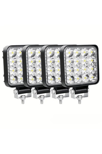 Genel Markalar Traktör Tepe Lambası Çalışma Lambası 16 Ledli 4 Adet