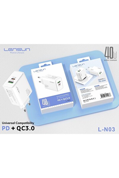 LENSUN Süper Şarj Akım Korumalı 40w Şarj Başlığı Pd/qc/pps Hızlı Şarj Başlığı...
