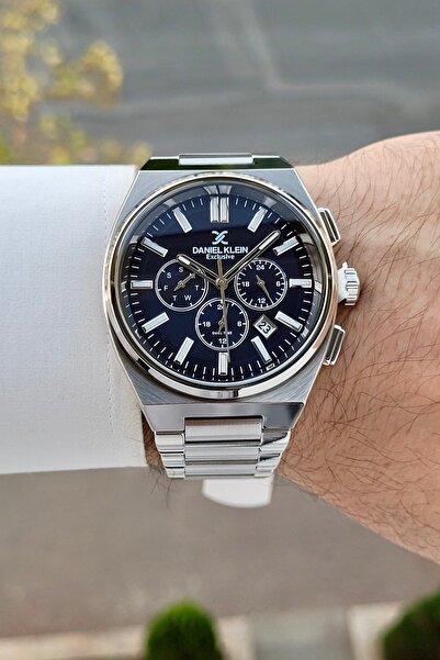 Daniel Klein Kadranı Lacivert Kordonu Metalik Renk 2 Yıl Garantili 43 Mm Göst...
