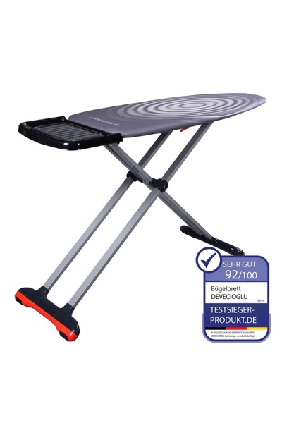 HARBINGER Bügelbrett 46x127 cm, höhenverstellbar, rutschfest, für Dampfbügelstation, Ironing Board