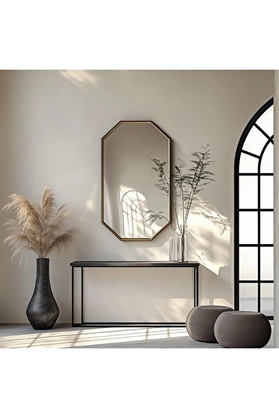 MKS Design 60x90 Köşegen Ayna / Asimetrik Duvar Dekoru / Asimetrik Ayna / Konsol Aynası / Düzensiz Ayna