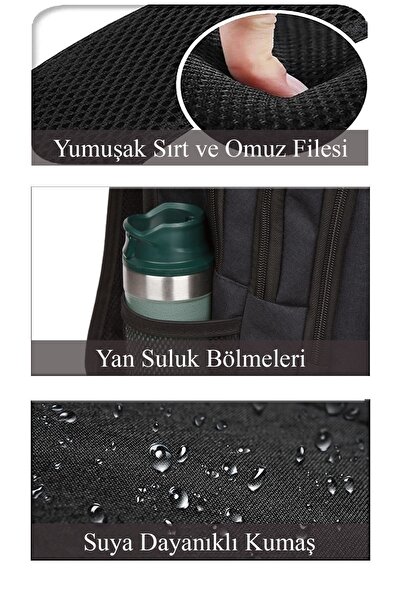 Av A Dos Çok Gözlü Çok Bölmeli Terletmeyen Ortopedik Sırt Destekli Lise Ortaokul İlkokul Büyük Okul Çantası