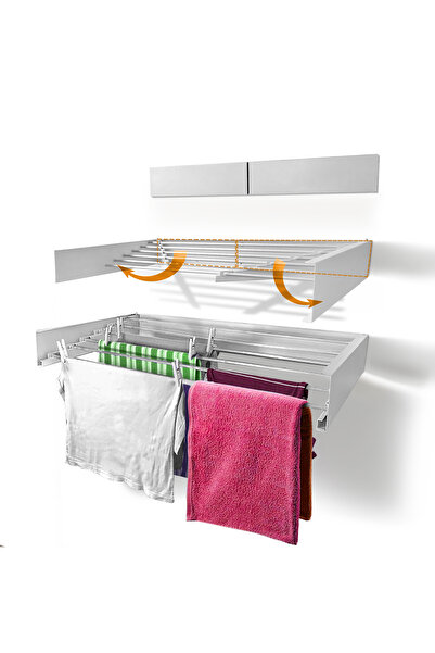 Magic Dryer Eliz 100cm Çamaşır Kurutma Askısı - Duvara Monte Kurutmalık Beyaz
