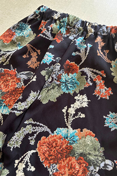 EruZan Kız Çocuk Lastikli Viskon Desenli Şalvar