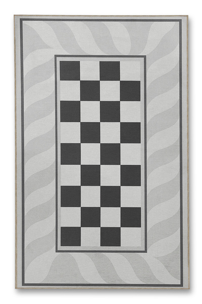 Rugs Modern Halı سجادة موسو ريترو ذات نمط مربعات وتموجات رمادية منسوجة بتصميم...