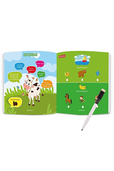yükselen zeka Konuşturan Kitap Serisi (2-4 Yaş) Yaz-Sil Kitaplar