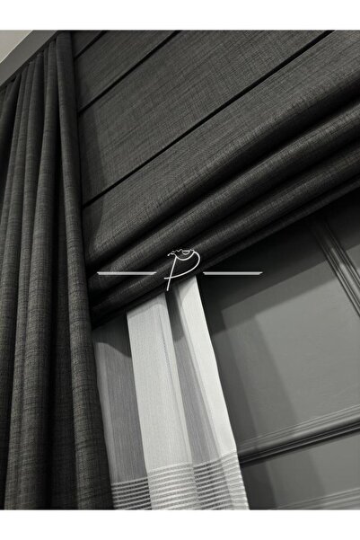 rendecioğlutekstil Katlamalı Keten Balckout Perde 3 Renk Seçeneği