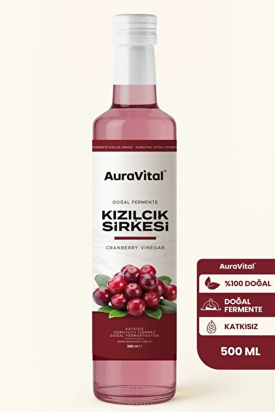 AuraVital Kızılcık Sirkesi Doğal Fermantasyon 500 ml