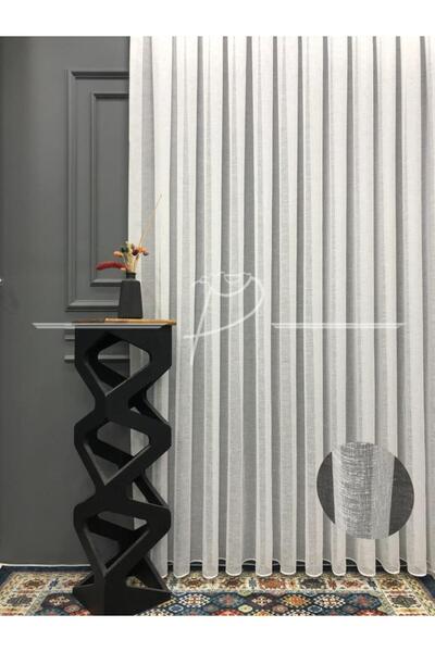 rendecioğlutekstil Tül Perde Foldet Keten Sık Kumaş Dokuma Etek Kurşunlu(Norm...