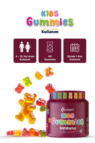 Atavit Kids Sambucus 60 Gummies
