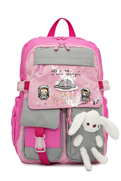 eBavul Plush Rabbit Girl and Boy Elementary School Bag Set