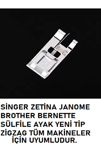 Swart SİNGER ZETİNA JANOME BROTHER SURFİLE (OVERLOK) AYAK TABANI