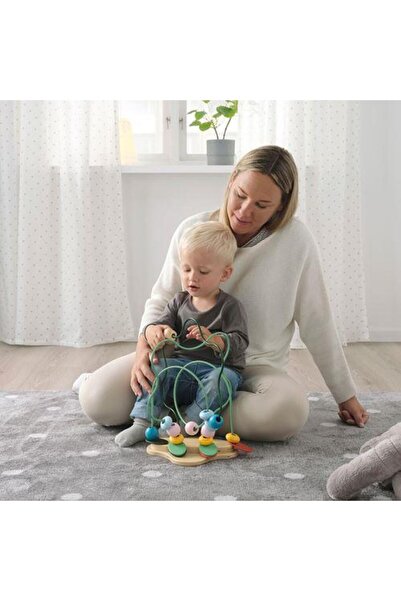 IKEA Boncuklu Helezon Çok Renkli Eğitici-geliştirici Bebek Aktivite Oyuncağı 29x24x34cm