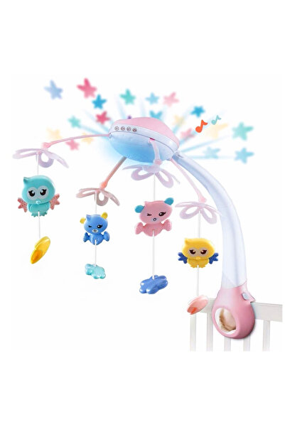 Toy BebeLux Sonerie de Noapte Carousel, Rotație 360°, Lumină și Sunet, 500 Me...