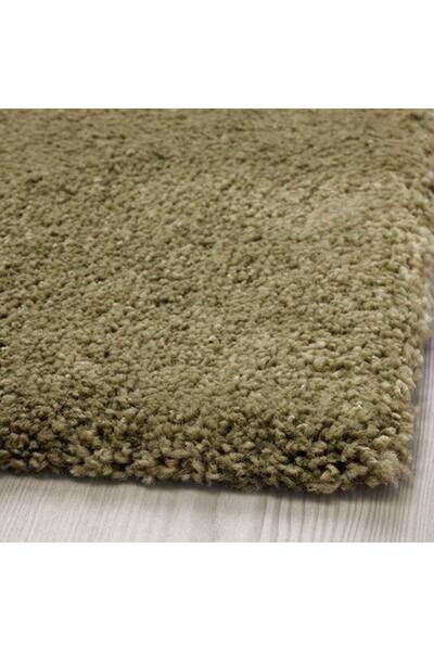 IKEA Kalın Tüylü Halı Açık Yeşil Renk MeridyenDukkan 170x240 cm Modern-Parlak-Dayanıklı
