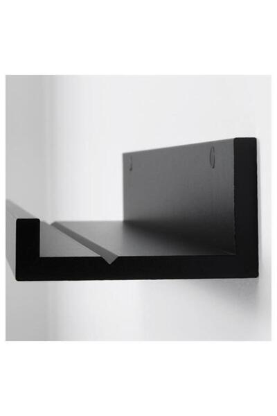 IKEA Duvar Rafı Modern Siyah Renk MDF MeridyenDukkan 55 cm Çerçeve-Dekorasyon Rafı