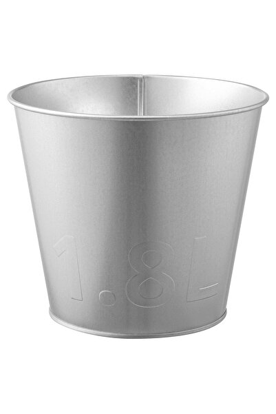 IKEA Çelik Saksı, Galvanizli Gümüş Renk 15 cm İç-Dış Mekan Kullanımı