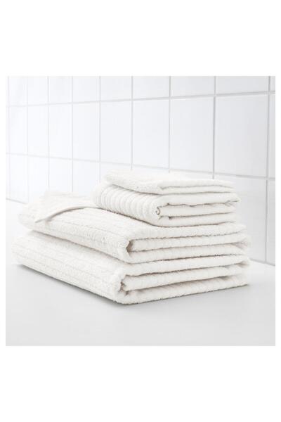 IKEA 4 Pieces Bathroom-Kitchen Hand Towel White Color 30X30 Cm, 4 Pieces