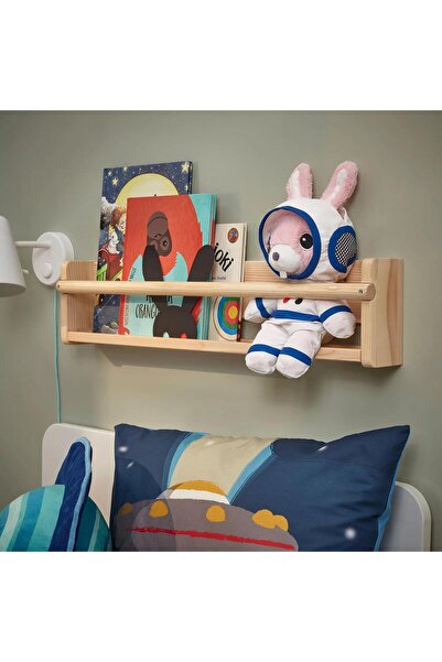 IKEA AFTONSPARV 28 Cm Çıkarılabilir Astronot Giysili Tavşan Yumuşak Peluş Oyuncak Pembe Uzay Temalı