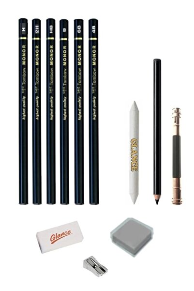 GLANCE Tombow Monor Graduated Pencil 12 Piece Drawing Sketch Set