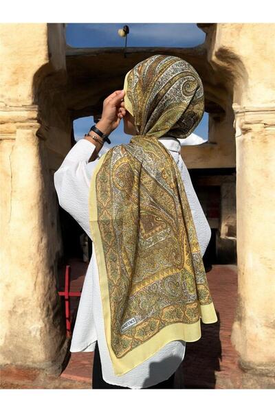 Baştacı Baştaci Soft Ethni̇k 0181 Pastel Yellow Shal