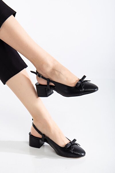 MaskButik Skin Hand Heeled Black Shoes