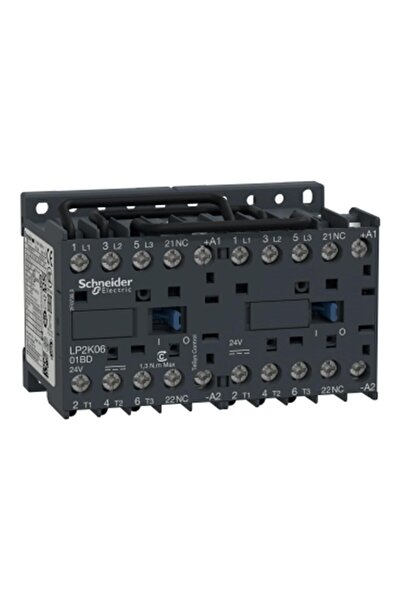 Schneider Electric LP2K0601BD TeSys K Kontaktör Env 3P 6A AC3 24VDC 1NK