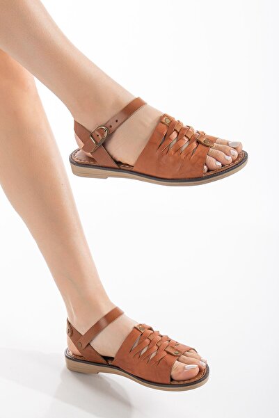 MaskButik Genuine Leather Micra Sandals - Tan