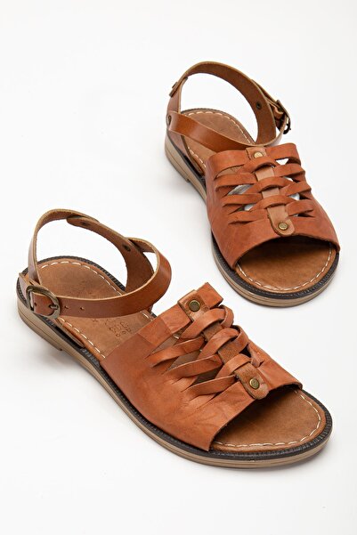 MaskButik Genuine Leather Micra Sandals - Tan