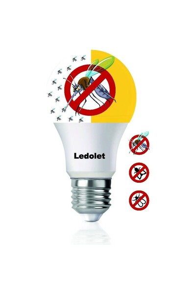 fullreyon Sivri ve Kara Sinek Kovucu, Çok Kaliteli 8 Watt Led Ampul, İki Fonksiyonlu Sinek Savar Led Ampul
