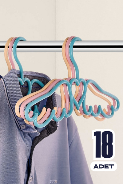 Beray 18 komada anđeoskih vešalica za odeću - mešovite boje