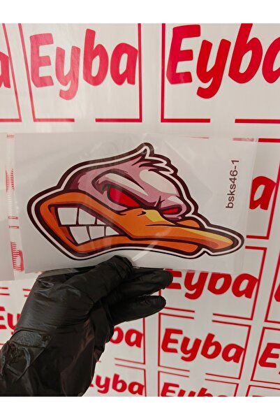 EYBA STİCKER Mutant Duck 19X10 cm 1 Piece Color Printing Sticker, Bicycle, Ca...