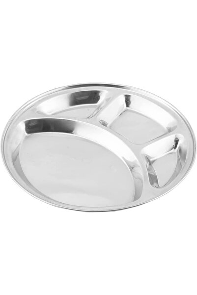 ELEGANT HOME 6 Divided Stainless Steel Trays with 4 Compartments