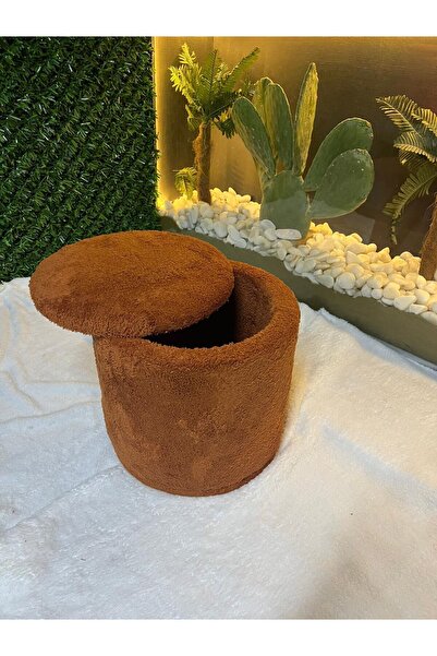 eda hacıoğlu edam bedding group Teddy Kumaşlı Sandıklı Yuvarlak Puf