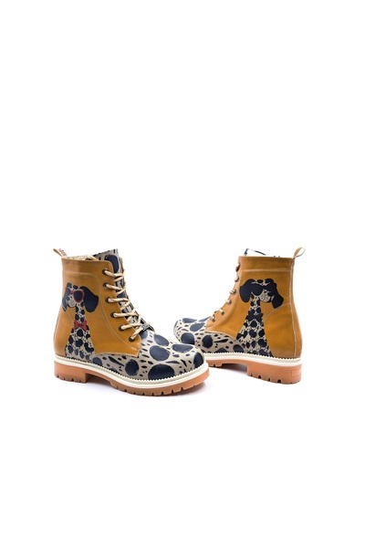 Goby Dalmaçyalı Köpek Baskılı Hardal Sarı Postal Bot