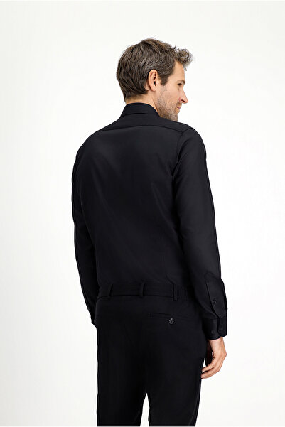 Kiğılı Cămașă clasică din bumbac din satin, cu mânecă lungă, slim fit