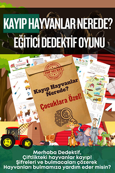 GameBulance Kayıp Hayvanlar Nerede? - Çocuk Dedektif Oyunu - Bilmeceleri Çözme - Dedektif Oyunu - Eğitici Oyun