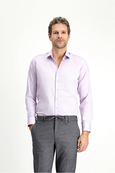 Kiğılı Довгий рукав, вузький крій, класична модель, непрасувана бавовняна сорочка з сатину