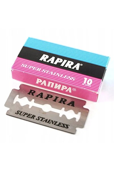 Rapira Panpa Yaprak Jilet 1 Adet 10'lu Paket Rus Jileti Berber Tıraş Bıçağı