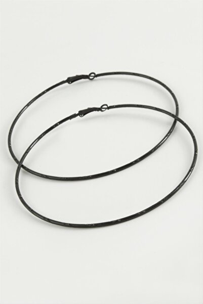 Marsilyan Dotted Metal Hoop Earrings 8-9-10 cm