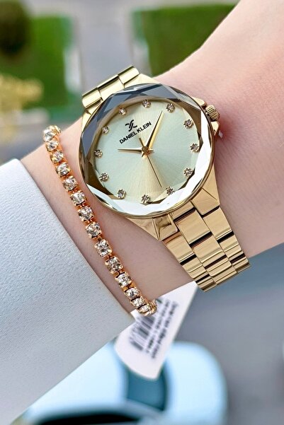 Daniel Klein Gold Renk 33 Mm Kadın Kol Saati ve Bileklik