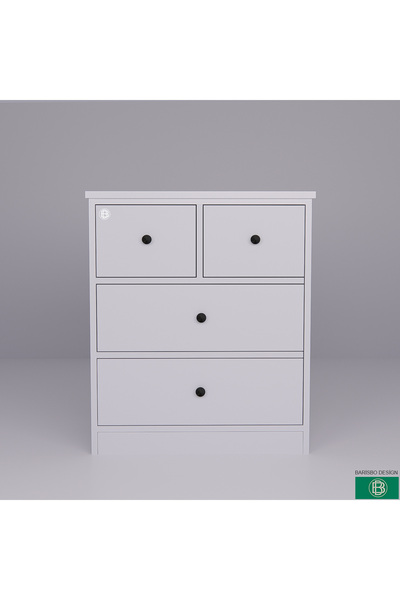 barisbo design Şifonyer 4 ÇEKMECELİ Geniş Depolama Alanına Sahip