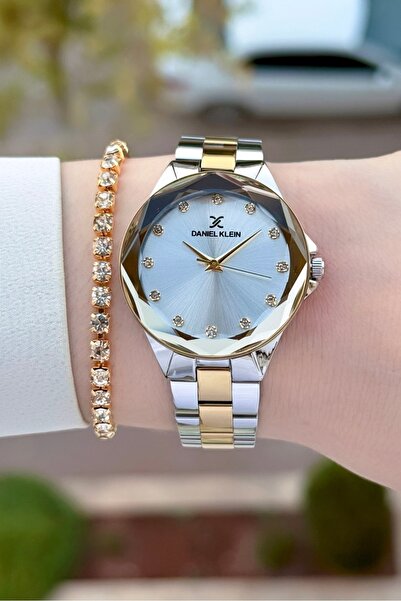 Daniel Klein Sarı Silver Renk 24 Ay Garantili 33 Mm Kadın Kol Saati ve Bileklik