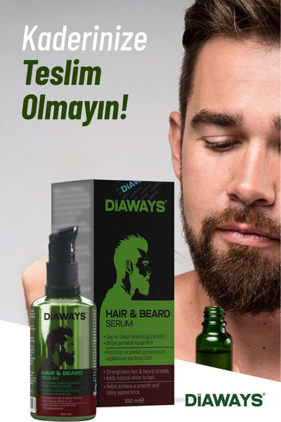 DİAWAYS Saç Ve Sakal Serumu Saç Dökülmesi Karşıtı Besleyici Çıkartmaya Yardımcı Kalınlaştırıcı Yağı