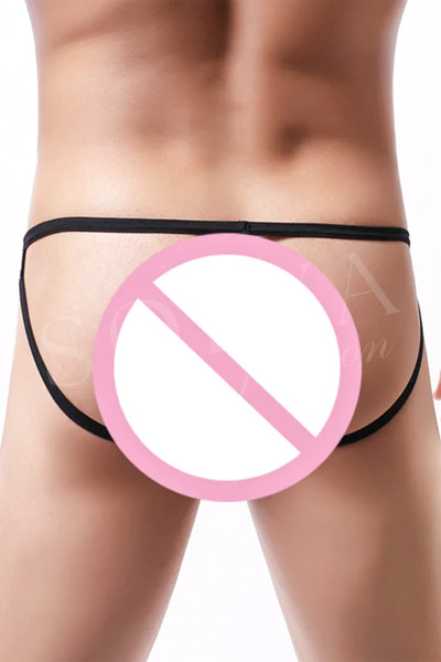MySire Men's Fancy Panties, Open Back Mesh Pattern Design