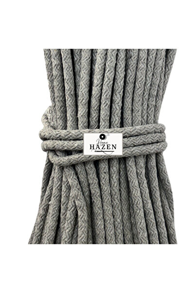 Hazen Home Κορδόνι Βαμβακερό 6-7 mm 45-50 μέτρα 1 Kg Κορδόνι Καλάθι Σουπλά Τσάντα - Γκρι