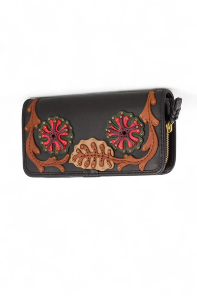 GÖN 100% LEATHER HANDMADE WOMEN'S WALLET WITH HORIZONTAL PHONE COMPARTMENT ZIPPER AND FENCE FAPER (LIVA)